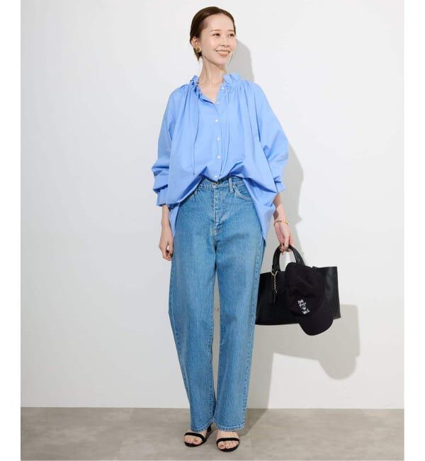 SLOBE IENA「《追加》タイプライターフリルカラーブラウス」|シャツ・ブラウス|