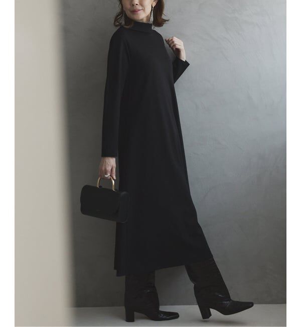 VERMEIL par iena「2WAYロールカラーワンピース」|ワンピース|ブラック