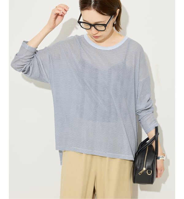 SLOBE IENA「《追加》miller/ミラー SLOBE別注 シアードルマンロンTEE」|Tシャツ・カットソー|ネイビー