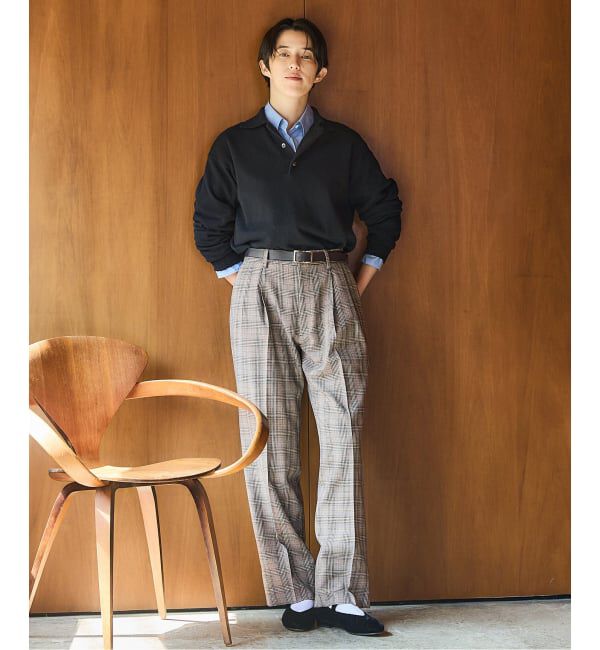 IENA「BLACK ポロカラーニット」|ニット・セーター|