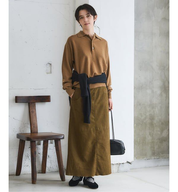 IENA「BLACK ポロカラーニット」|ニット・セーター|