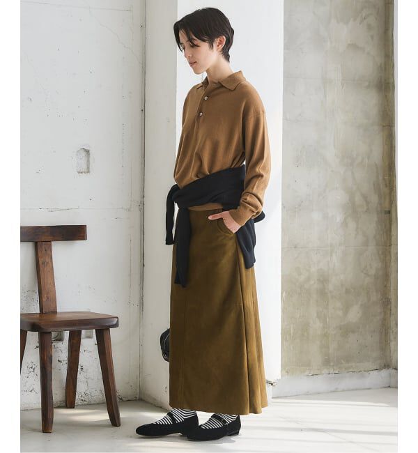 IENA「BLACK ポロカラーニット」|ニット・セーター|