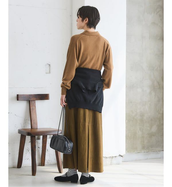 IENA「BLACK ポロカラーニット」|ニット・セーター|