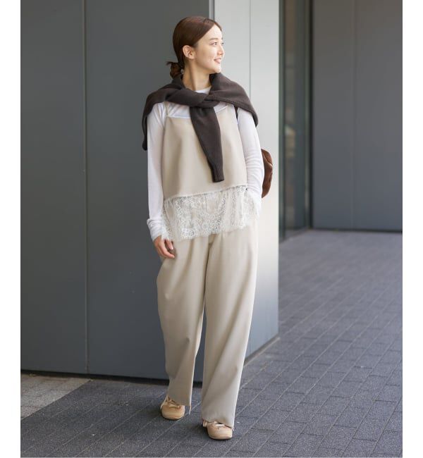 IENA「レースヘムキャミソール」|シャツ・ブラウス|