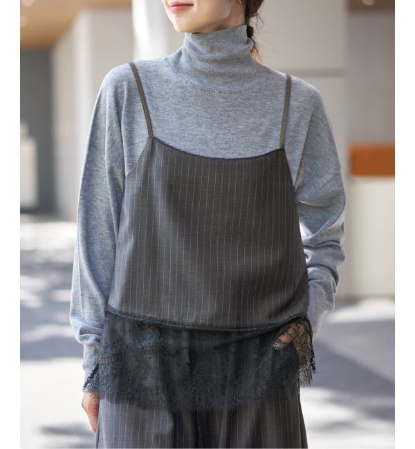 IENA「レースヘムキャミソール」|シャツ・ブラウス|