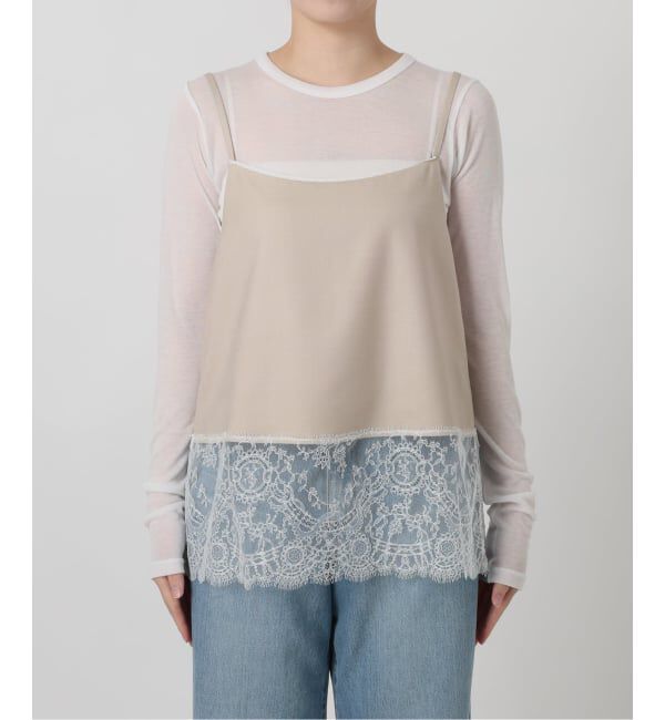 IENA「レースヘムキャミソール」|シャツ・ブラウス|