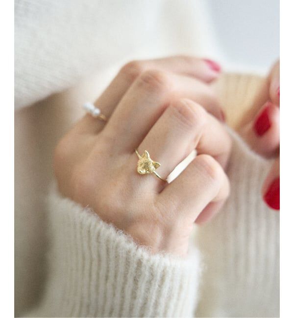 IENA「GIGI/ジジ 別注 FOX RING EX」|リング|ゴールド