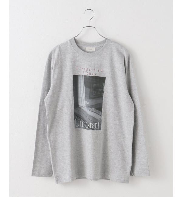 IENA「IENA&times;Shimazaki Masahiro Photo Long T Tシャツ」|Tシャツ・カットソー|グレーA