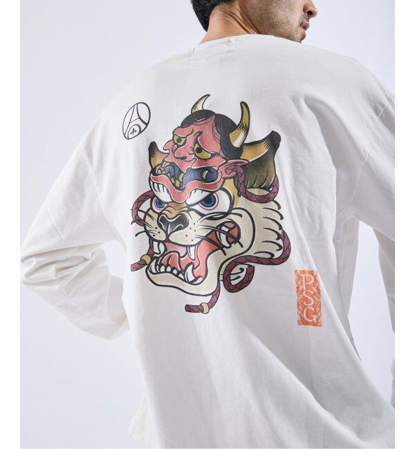 Paris Saint-Germain「【Paris Saint-Germain】Hannya プリント ロングスリーブTシャツ」|Tシャツ・カットソー|