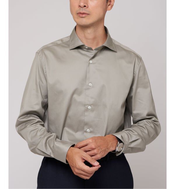 EDIFICE「コットン イングリッシュ スプレッドカラーシャツ」|シャツ・ブラウス|ベージュ A