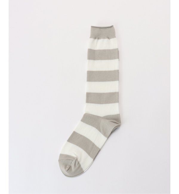 journal standard luxe「COTTON BORDER SOCKS」|ソックス|グレーA