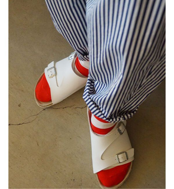 journal standard luxe「COTTON BORDER SOCKS」|ソックス|レッド