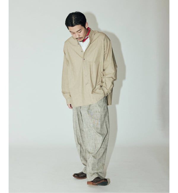 J.S.Homestead「J.S.Homestead / バンド カラー P/O シャツ」|シャツ・ブラウス|