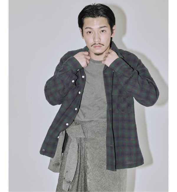 J.S.Homestead「Stead / ライト ウール オンブレー チェック シャツ」|シャツ・ブラウス|