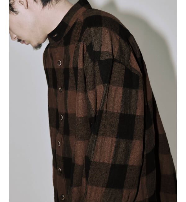J.S.Homestead「J.S.Homestead / バッファロー プレイド スタンド ウールシャツ」|シャツ・ブラウス|