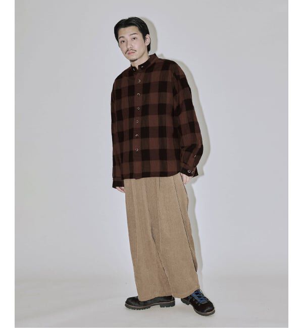 J.S.Homestead「J.S.Homestead / バッファロー プレイド スタンド ウールシャツ」|シャツ・ブラウス|