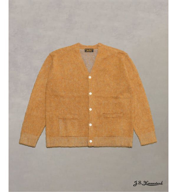 J.S.Homestead「J.S.Homestead / アルパカ 混 ヘザー カーディガン」|カーディガン|マスタード