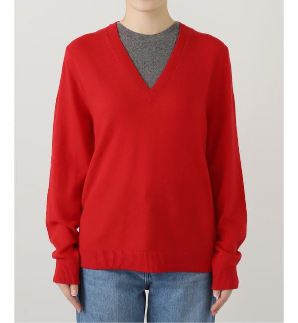 journal standard L'essage「【RECTO/レクト】CONTRAST LAYERED V-NECK KNIT TOP：ニット」|ニット・セーター|
