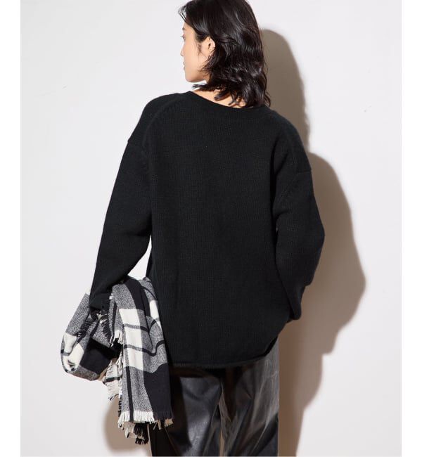 journal standard L'essage「【R2W/アールツーダブリュー】CECILY CASH LOOSE V NECK KN：ニット」|ニット・セーター|