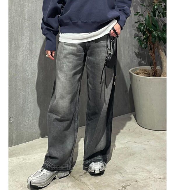 JOURNAL STANDARD「10.4OZ デニムラインパンツ」|デニム|ブラック A