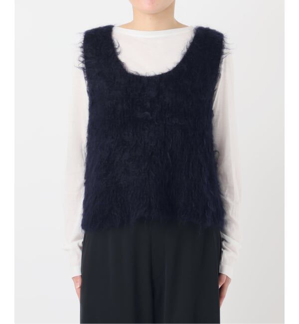 Spick and Span「モヘヤ混ファーニットベスト」|ベスト・ジレ|