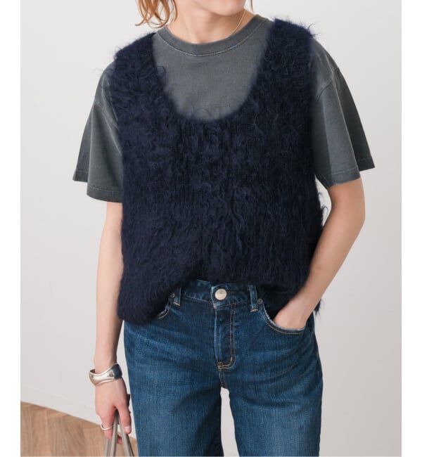 Spick and Span「モヘヤ混ファーニットベスト」|ベスト・ジレ|