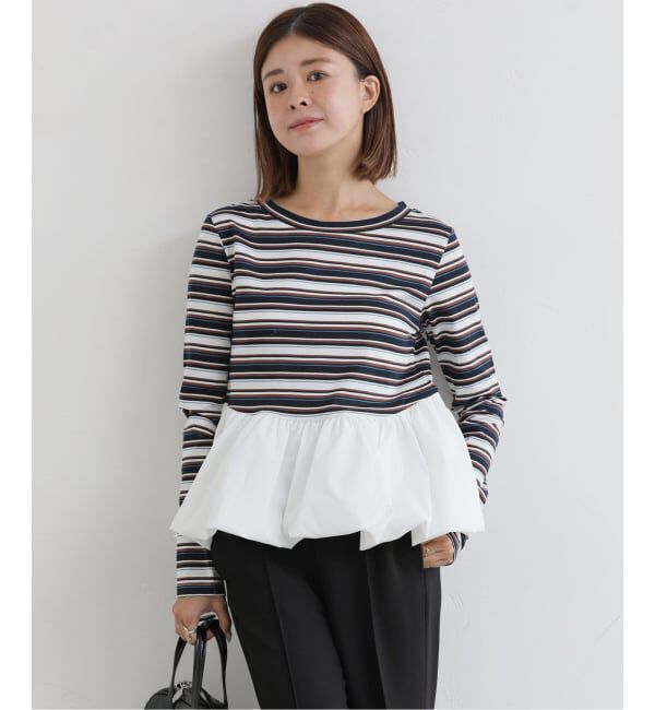 U by SPICK&SPAN「ボーダードッキングプルオーバー」|Tシャツ・カットソー|