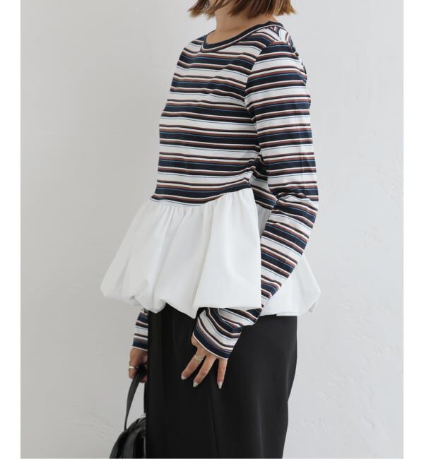 U by SPICK&SPAN「ボーダードッキングプルオーバー」|Tシャツ・カットソー|