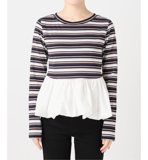 U by SPICK&SPAN「ボーダードッキングプルオーバー」|Tシャツ・カットソー|