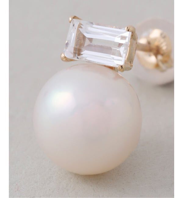 Lilas by Spick&Span「ポテトパール*ホワイトトパーズピアス K10（両耳）」|ピアス|