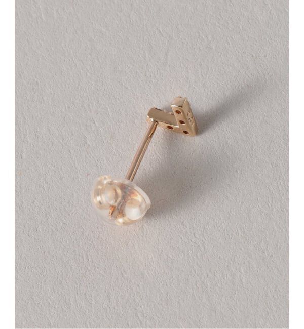 Lilas by Spick&Span「《WEB限定》Vラインダイヤピアス K10(両耳)」|ピアス|