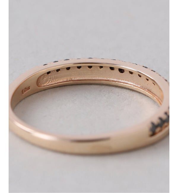 Lilas by Spick&Span「《WEB限定》ダブルラインブラックダイヤピンキーリング K10」|リング|