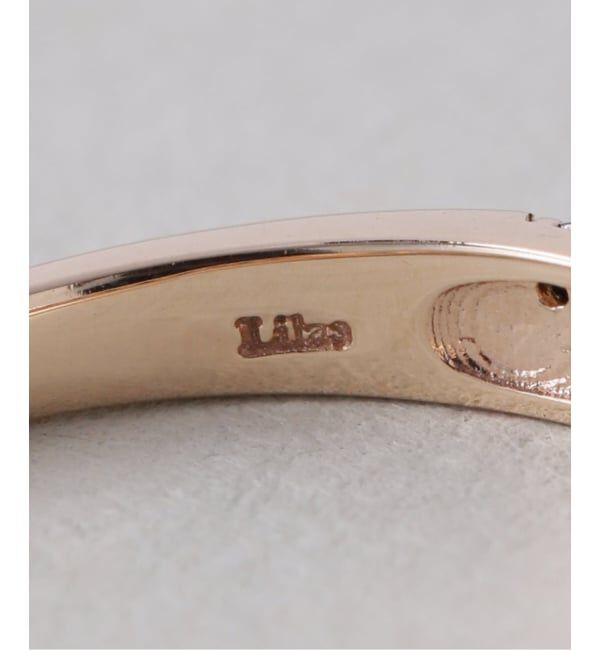 Lilas by Spick&Span「《WEB限定》ダブルラインブラックダイヤピンキーリング K10」|リング|