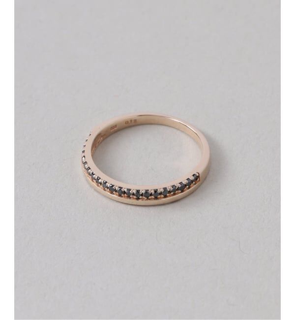 Lilas by Spick&Span「《WEB限定》ダブルラインブラックダイヤピンキーリング K10」|リング|