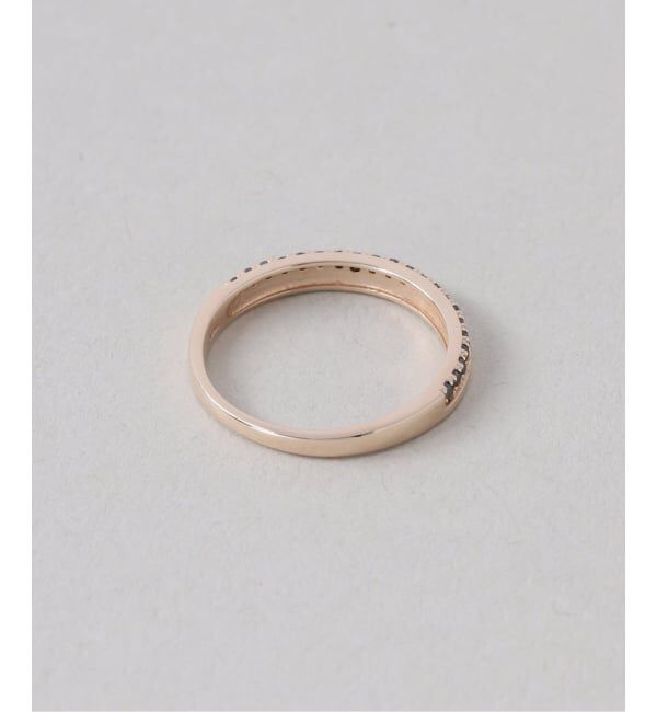 Lilas by Spick&Span「《WEB限定》ダブルラインブラックダイヤピンキーリング K10」|リング|