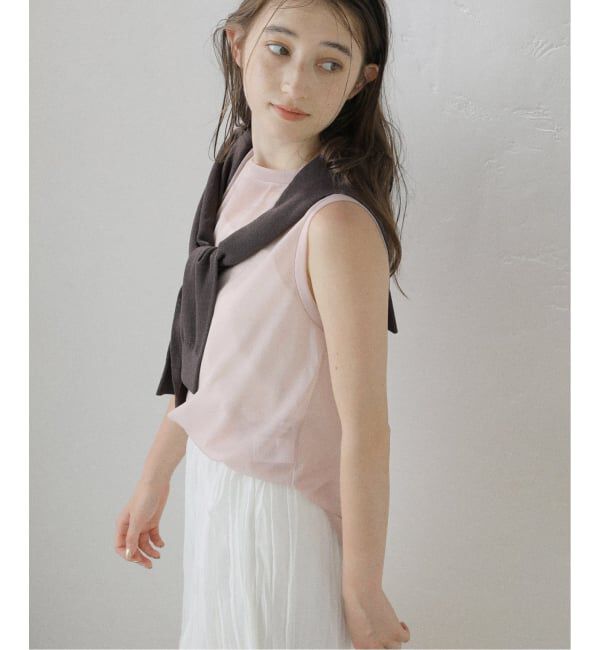  「《追加》【洗える】シアートリコットタンクトップ」|Tシャツ・カットソー|