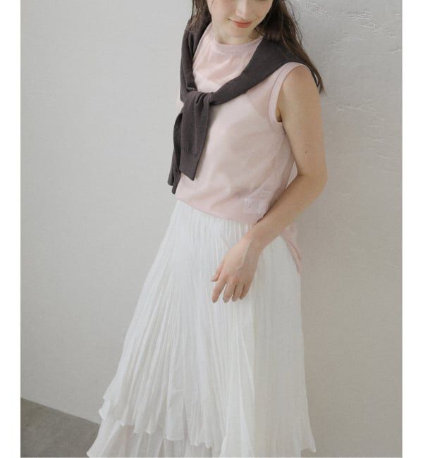  「《追加》【洗える】シアートリコットタンクトップ」|Tシャツ・カットソー|