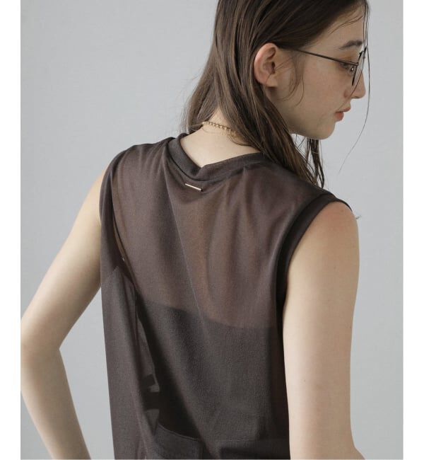  「《追加》【洗える】シアートリコットタンクトップ」|Tシャツ・カットソー|