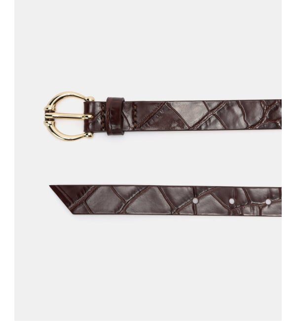  「LEFIJE / レフィエ 型押しレザースリムベルト」|ベルト|