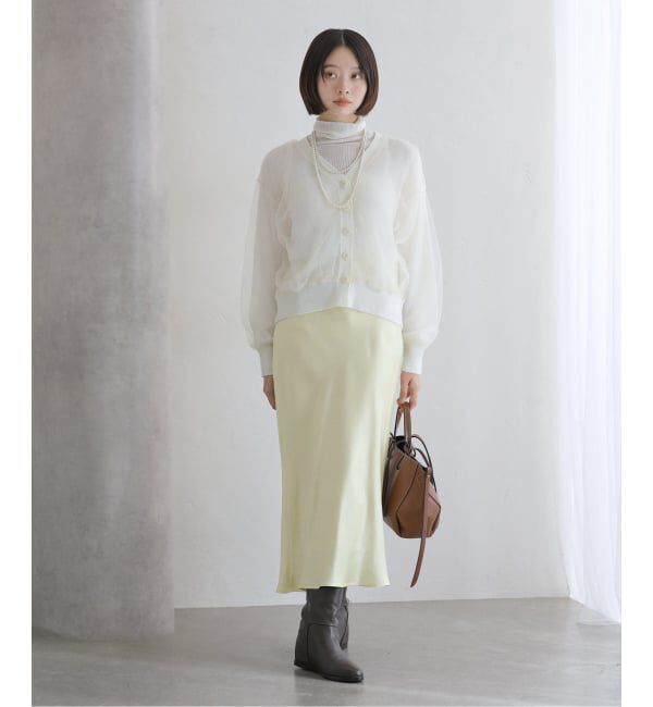  「アルパカブレンドチュールカーディガン」|カーディガン|