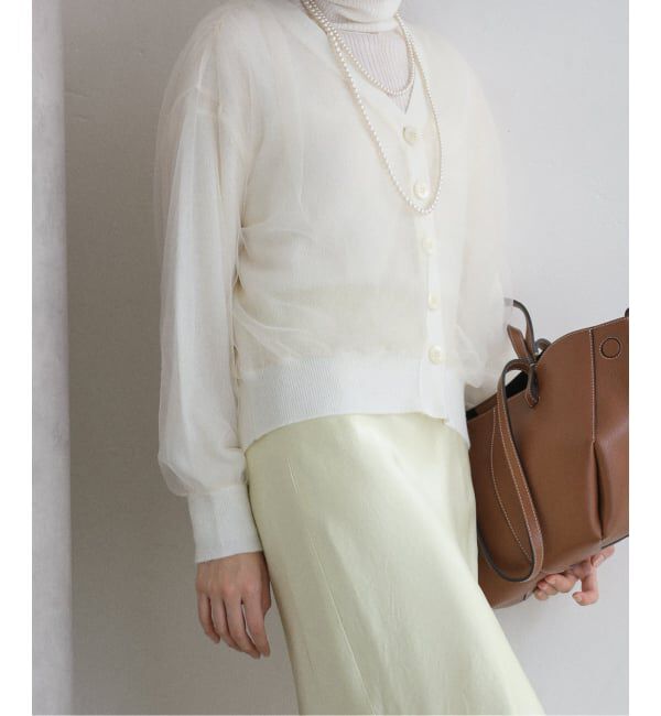  「アルパカブレンドチュールカーディガン」|カーディガン|