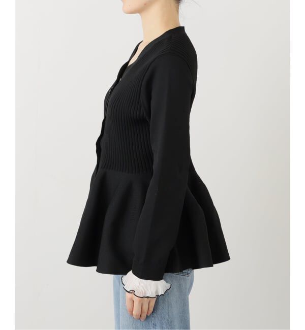  「【洗える】ペプラムニット」|カーディガン|