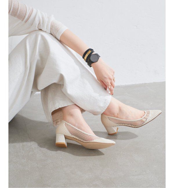  「《追加2》4.5cmポインテッドネットパンプス」|パンプス|
