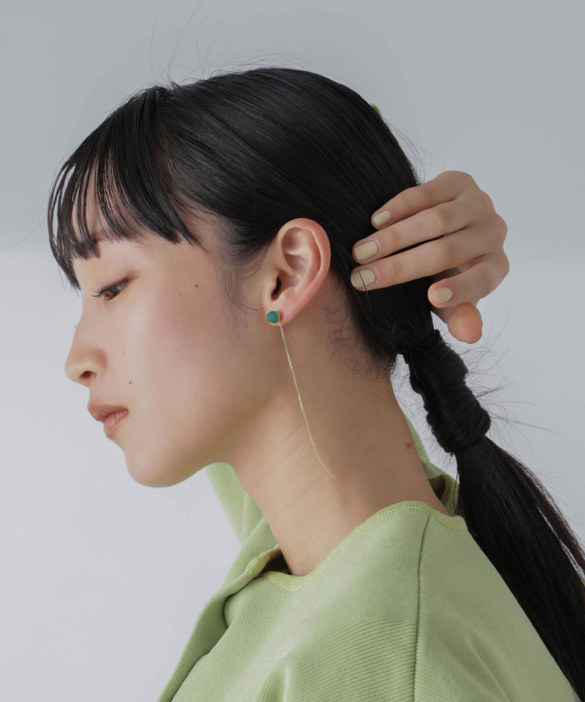 nano･universe「ストーンチェーンピアス」|ピアス|パターン21