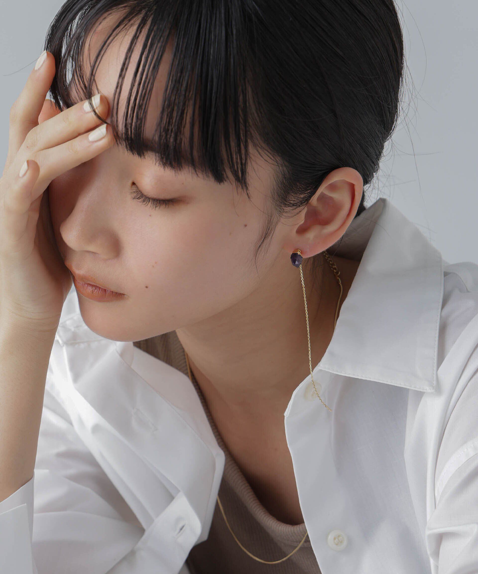 nano･universe「ストーンチェーンピアス」|ピアス|パターン43