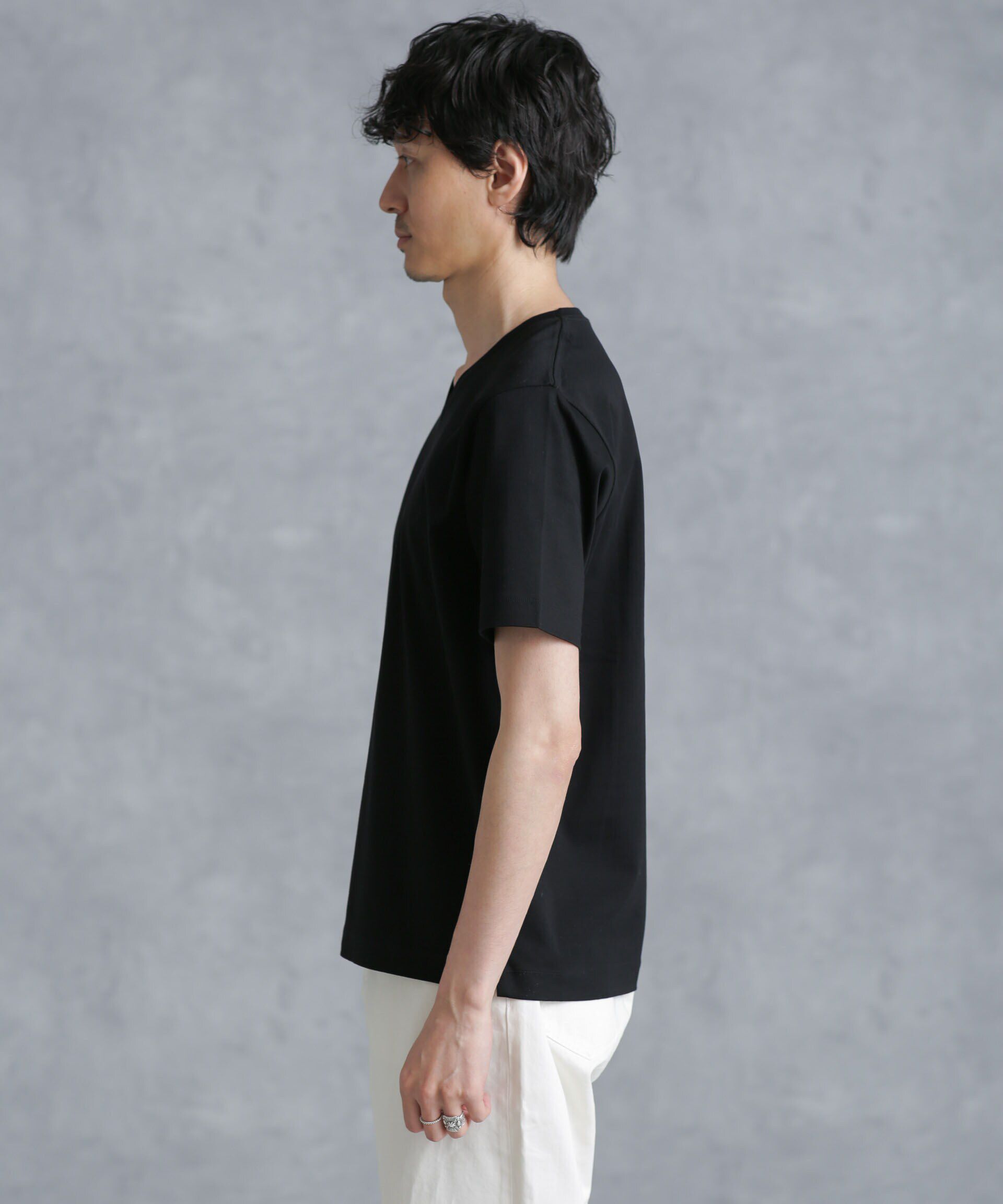 nano･universe「アンチスメル VネックTシャツ 半袖」|Tシャツ・カットソー|