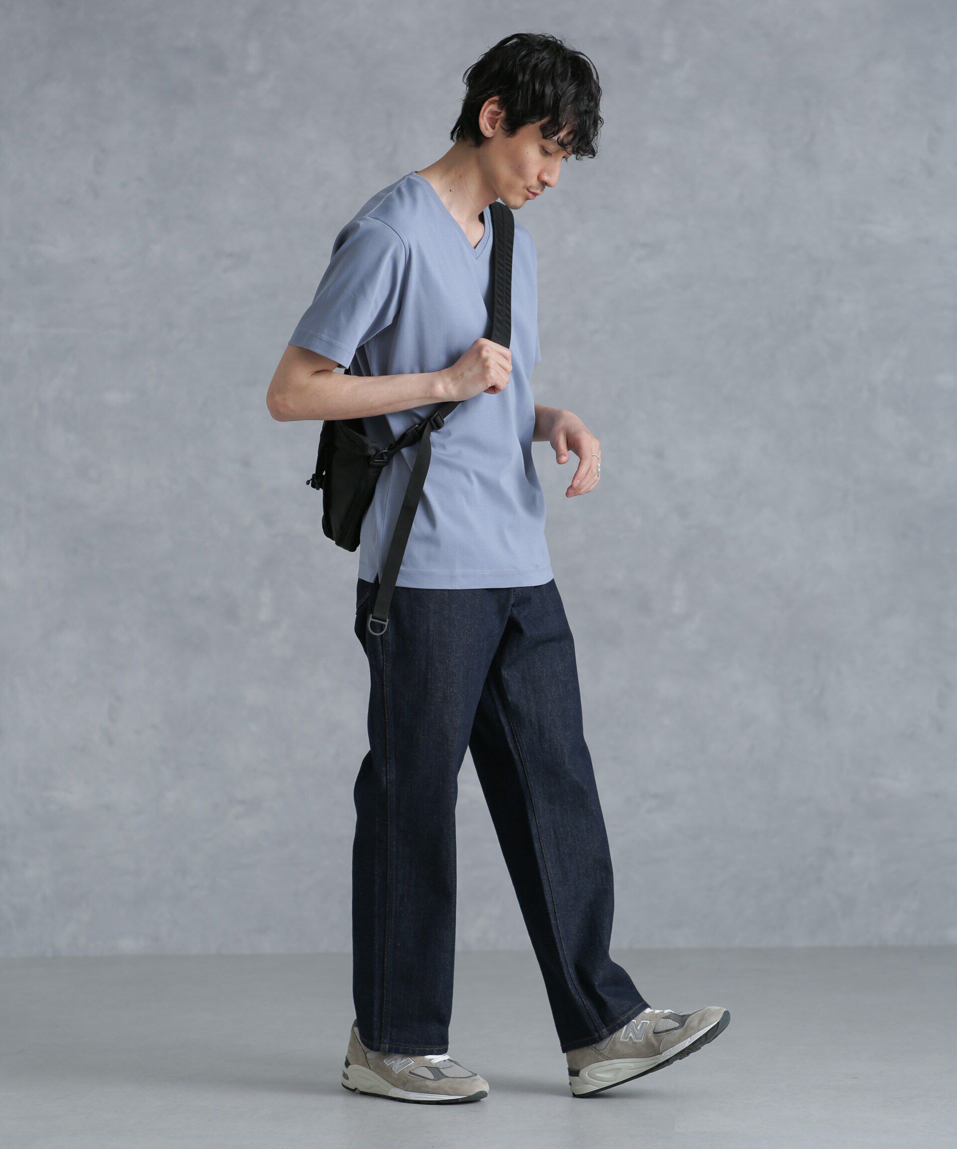 nano･universe「アンチスメル VネックTシャツ 半袖」|Tシャツ・カットソー|