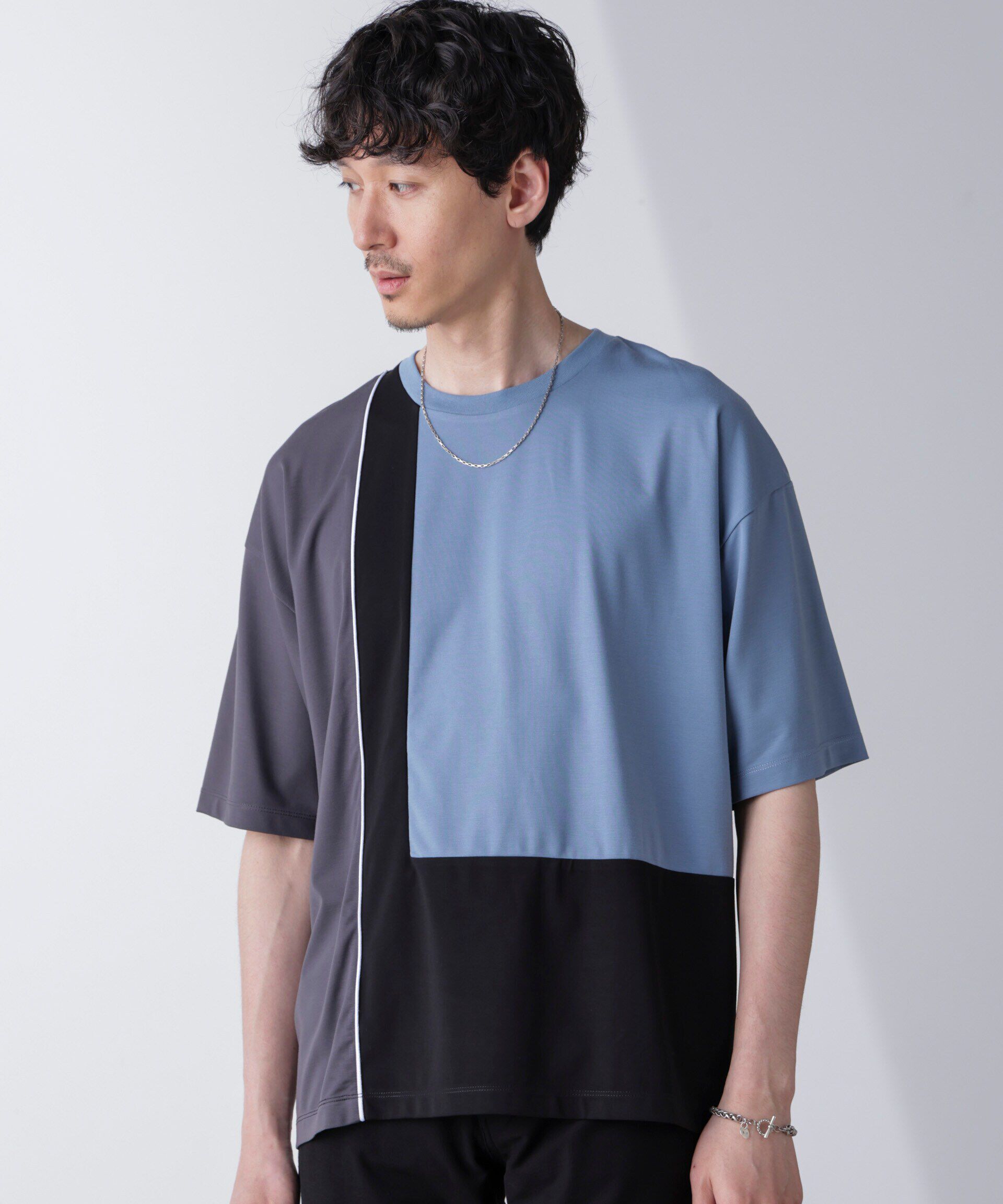 nano･universe「リラックス切り替えスムースＴシャツ 半袖」|Tシャツ・カットソー|パターン21