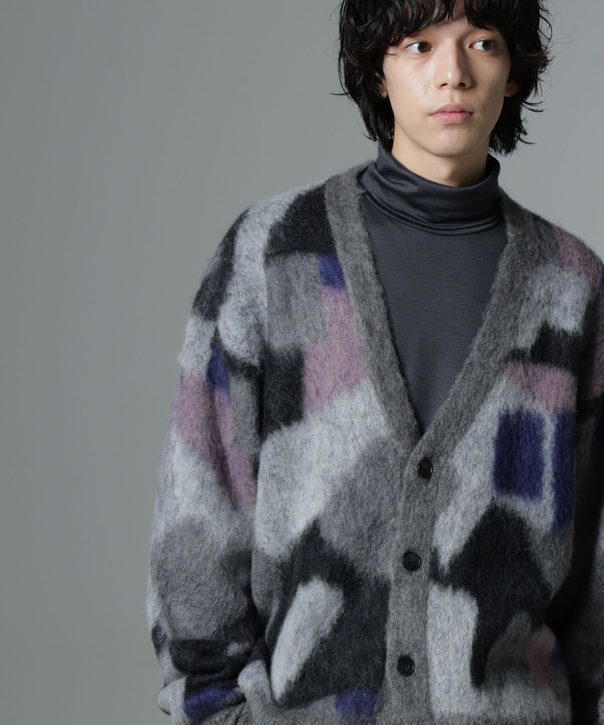 nano･universe「「着るアート」YUTAKA KAWAI モヘヤミックスカーディガン」|ニット・セーター|