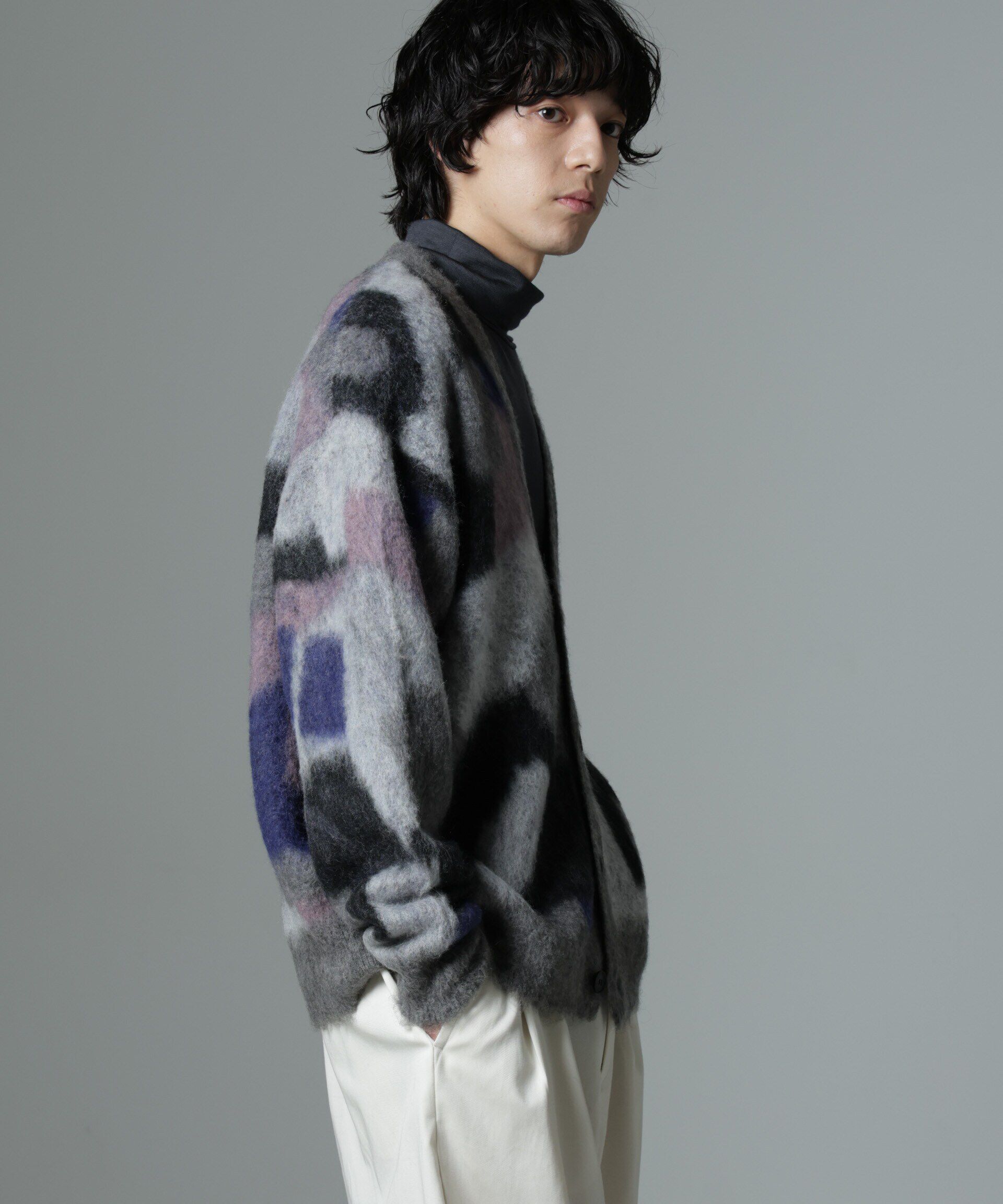 nano･universe「「着るアート」YUTAKA KAWAI モヘヤミックスカーディガン」|ニット・セーター|